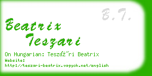 beatrix teszari business card